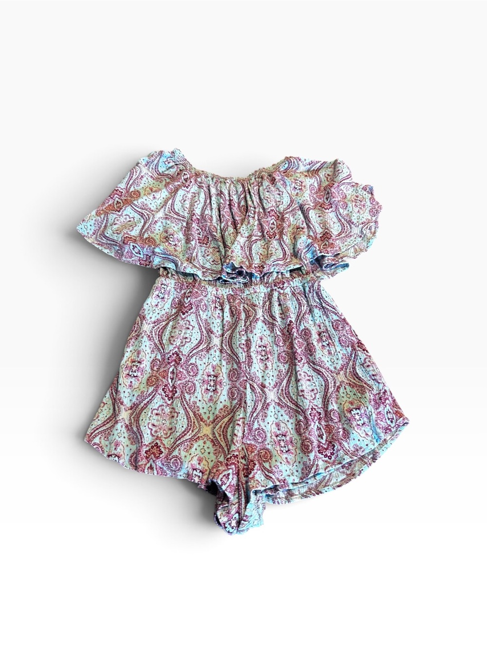 Show Me Your Mumu Off The Shoulder Short Boho Romper Size Small